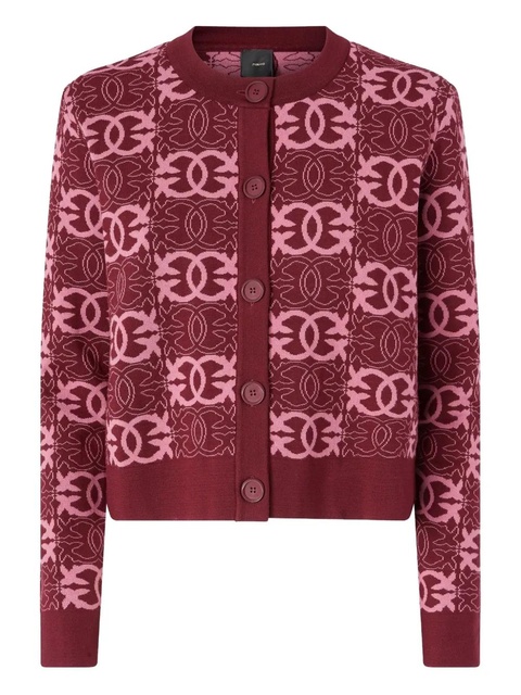 PINKO logo-pattern cardigan - Red - zdjęcie produktu nr 1