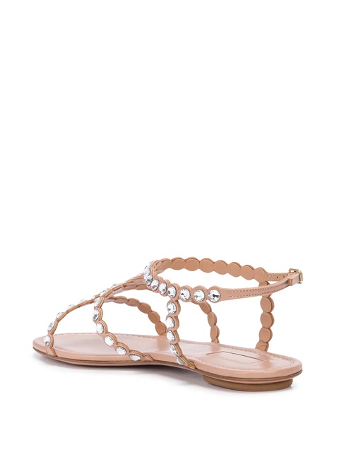 Aquazzura Tequila crystal-embellished sandals - Neutrals - zdjęcie produktu nr 2