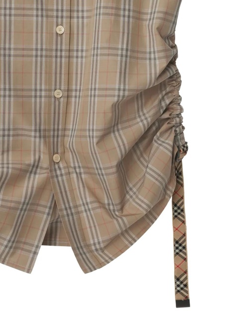 Burberry checkered cotton shirt - Neutrals - zdjęcie produktu nr 2