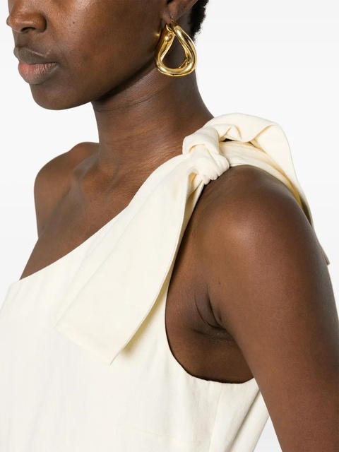 Chloé one-shoulder linen jumpsuit - Yellow - zdjęcie produktu nr 2