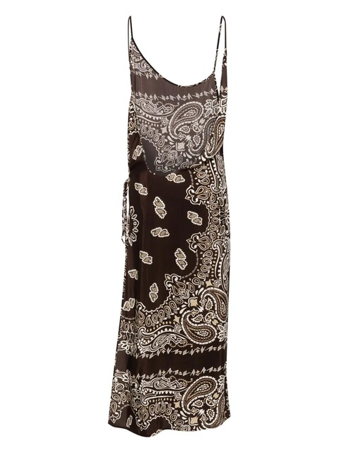 The Attico bandana-print midi dress - Brown - zdjęcie produktu nr 2