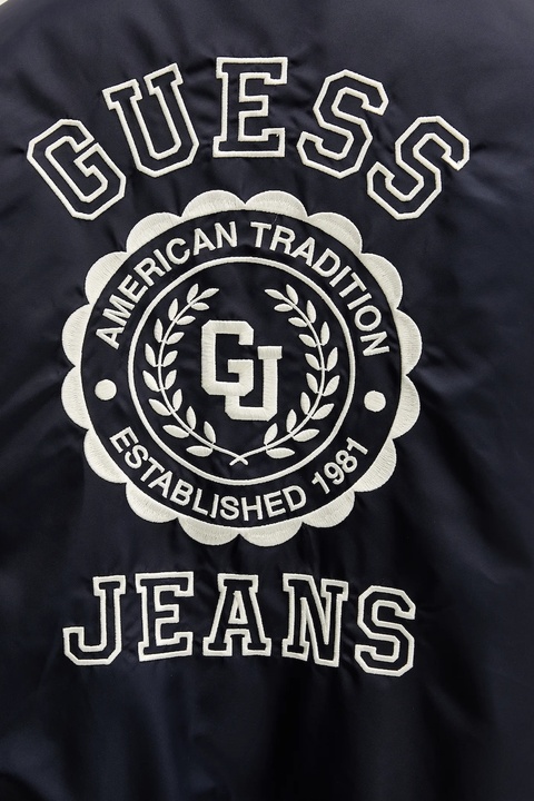 Guess Jeans kurtka bomber kolor granatowy przejściowa W5YL15 WHAA2 - zdjęcie produktu nr 2