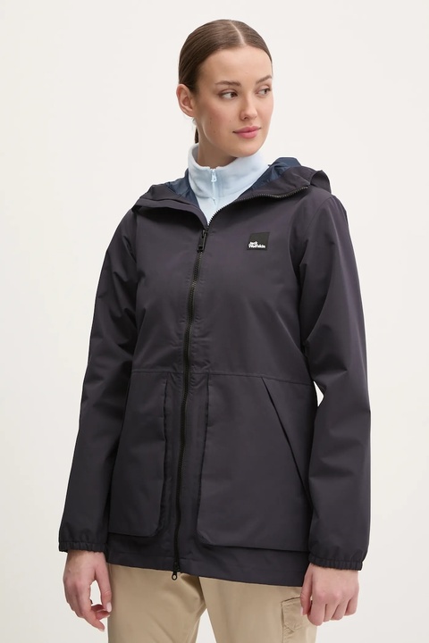 Jack Wolfskin kurtka Terraview 2L kolor granatowy przejściowa A63831 - zdjęcie produktu nr 1