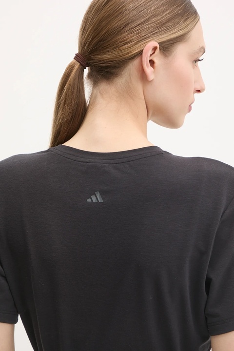 adidas Performance t-shirt do jogi Yoga kolor czarny IS6713 - zdjęcie produktu nr 2