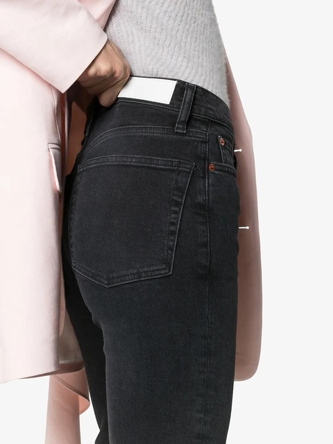 RE/DONE stovepipe raw hem jeans - Black - zdjęcie produktu nr 2