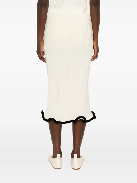 Jil Sander asymmetric midi skirt - Neutrals - zdjęcie produktu nr 2