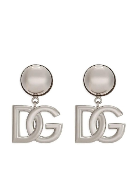 Dolce & Gabbana KIM DOLCE&GABBANA DG-logo clip-on earrings - Silver - zdjęcie produktu nr 1