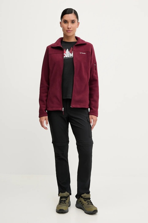 Columbia bluza sportowa Fast Trek II kolor bordowy gładka 1465351 - zdjęcie produktu nr 2