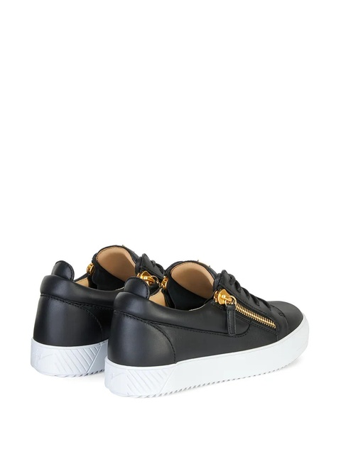Giuseppe Zanotti monogram plaque zipped sneakers - Black - zdjęcie produktu nr 2