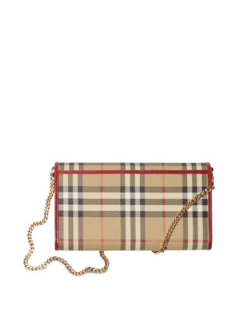 Burberry checked chain mini bag - Neutrals - zdjęcie produktu nr 1