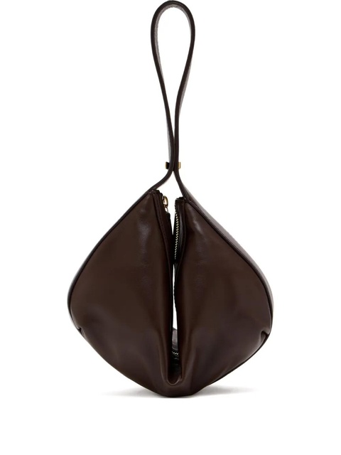 STAUD folded leather shoulder bag - Brown - zdjęcie produktu nr 1
