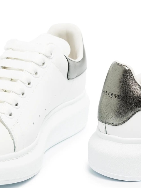 Alexander McQueen Oversized metallic leather sneakers - White - zdjęcie produktu nr 2