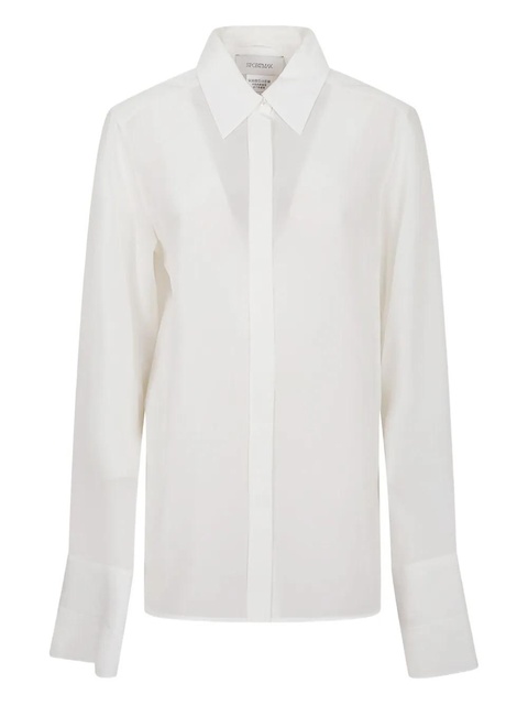 Max Mara silk long-sleeve shirt - White - zdjęcie produktu nr 1