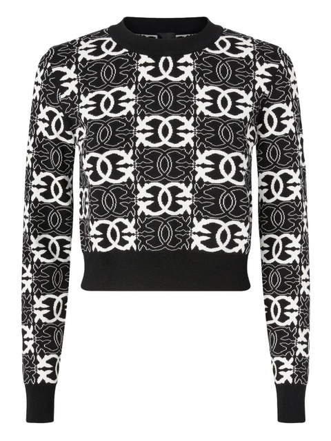 PINKO geometric-pattern sweater - Black - zdjęcie produktu nr 1