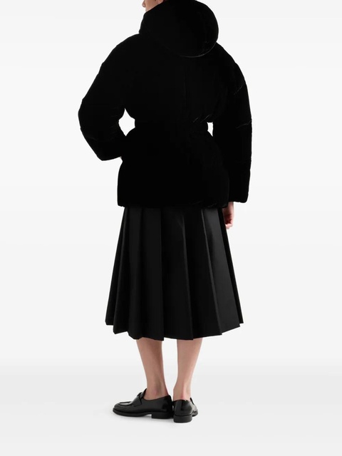 Prada velvet puffer jacket - Black - zdjęcie produktu nr 2