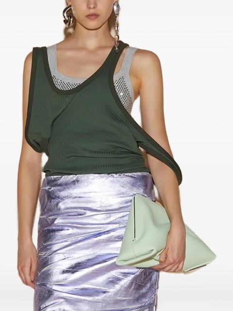 The Attico asymmetric ribbed top - Green - zdjęcie produktu nr 2