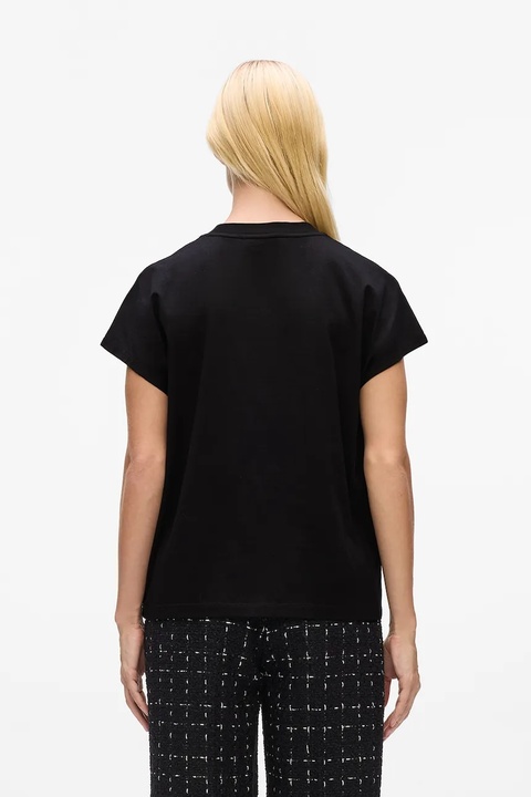 Karl Lagerfeld t-shirt bawełniany damski kolor czarny A4W17046 - zdjęcie produktu nr 2