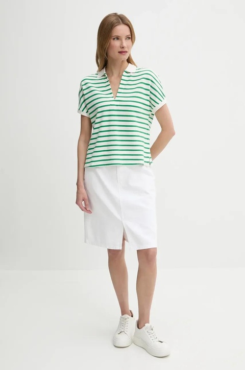 Tommy Hilfiger polo damski kolor zielony WW0WW44512 - zdjęcie produktu nr 2