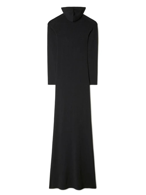 Off-White floral-appliqué hooded dress - Black - zdjęcie produktu nr 2