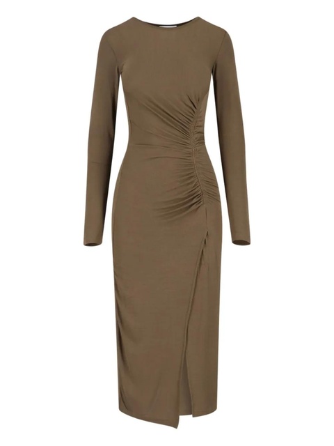 ISABEL MARANT side-ruched midi dress - Green - zdjęcie produktu nr 1