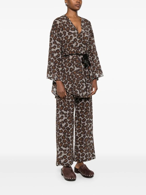 Nanushka animal-print blouse - Grey - zdjęcie produktu nr 1