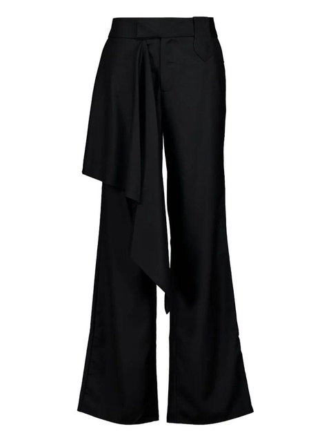 Johanna Ortiz Outlaw drape-detail trousers - Black - zdjęcie produktu nr 1