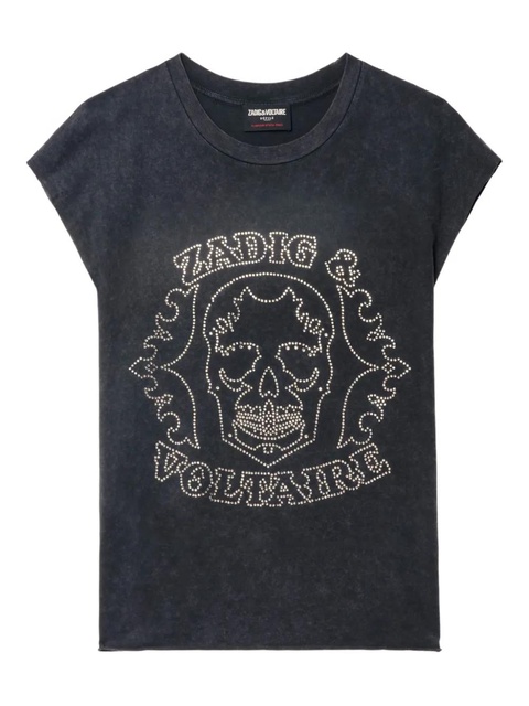 Zadig&Voltaire skull strass top - Grey - zdjęcie produktu nr 1