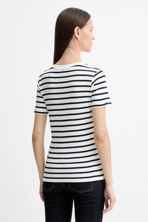 Tommy Hilfiger t-shirt bawełniany damski kolor granatowy WW0WW40584 - zdjęcie produktu nr 2