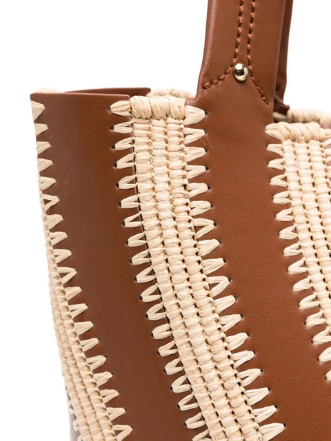 Simkhai Talia raffia-leather bucket bag - Brown - zdjęcie produktu nr 2