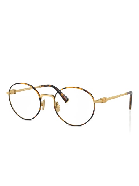 Miu Miu Eyewear tortoiseshell-pattern glasses - Gold - zdjęcie produktu nr 1