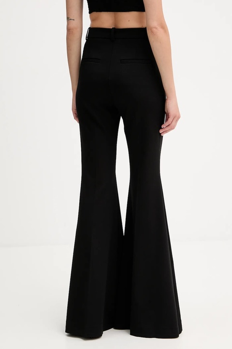 Pinko spodnie damskie kolor czarny dzwony high waist 105705 A24C - zdjęcie produktu nr 2