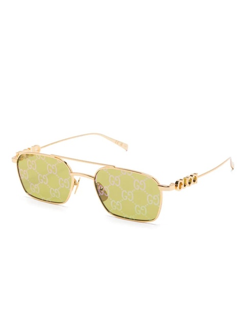 Gucci Eyewear navigator-frame sunglasses - Gold - zdjęcie produktu nr 2