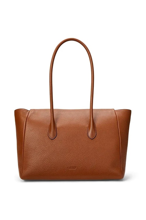 Lauren Ralph Lauren torebka skórzana kolor brązowy 431966862 - zdjęcie produktu nr 1