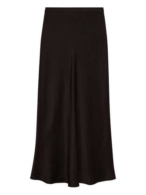 ANINE BING Bar silk midi skirt - Brown - zdjęcie produktu nr 1
