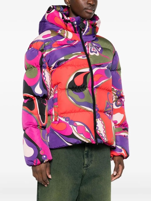 PUCCI abstract-print puffer jacket - Purple - zdjęcie produktu nr 1