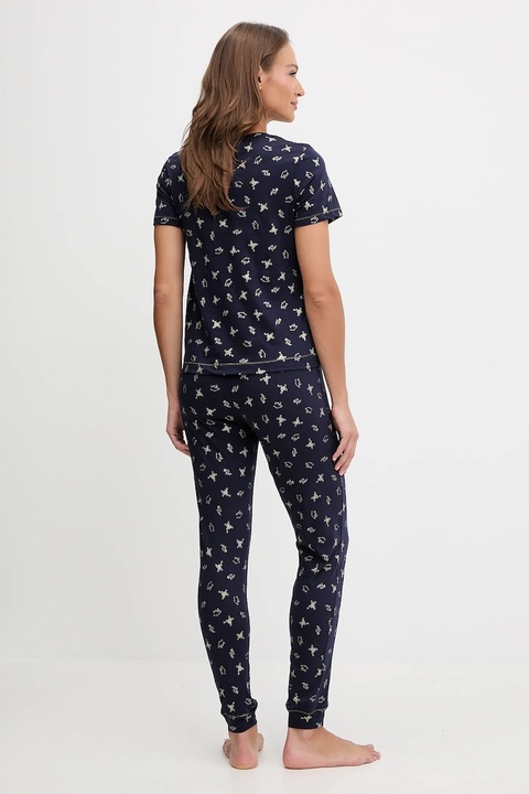 women'secret piżama bawełniana damska kolor granatowy bawełniana 3132233 - zdjęcie produktu nr 1