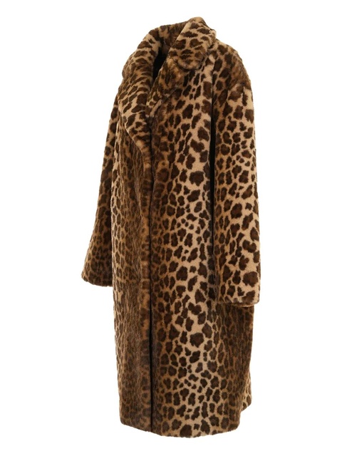 MC2 Saint Barth collared animal print coat - Brown - zdjęcie produktu nr 1