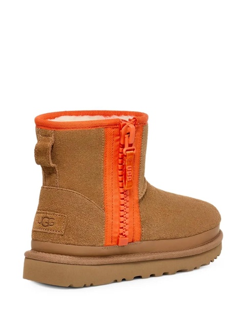 UGG Classic Mini Zipper Tape Logo "Chestnut" boots - Brown - zdjęcie produktu nr 2