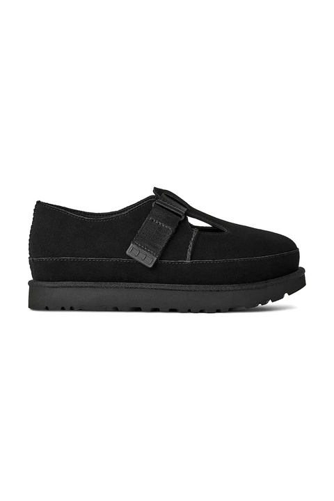 UGG półbuty zamszowe Goldenstar Mary Jane damskie kolor czarny na platformie 1171506.BLK - zdjęcie produktu nr 1
