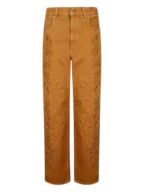 Golden Goose Kim floral-embroidered trousers - Brown - zdjęcie produktu nr 1