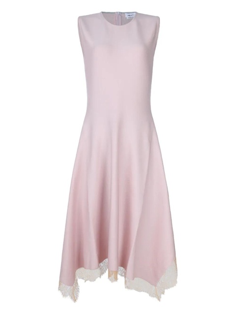 Alexander McQueen lace-trimmed sleeveless midi dress - Pink - zdjęcie produktu nr 1