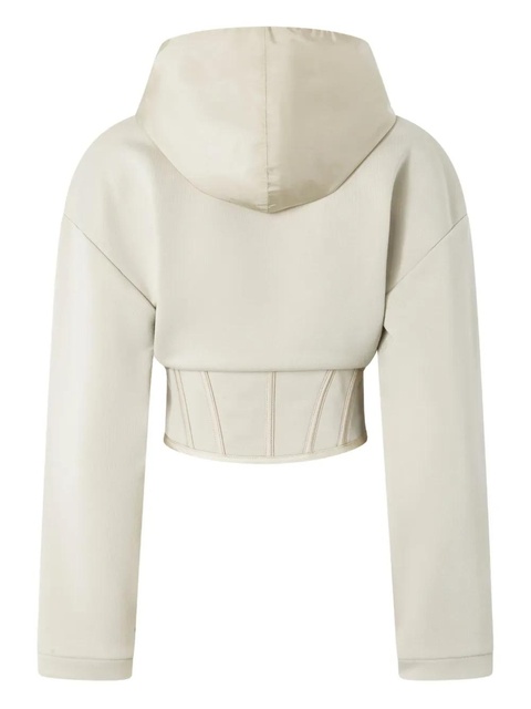 PINKO Bustier zip-up hoodie - White - zdjęcie produktu nr 1