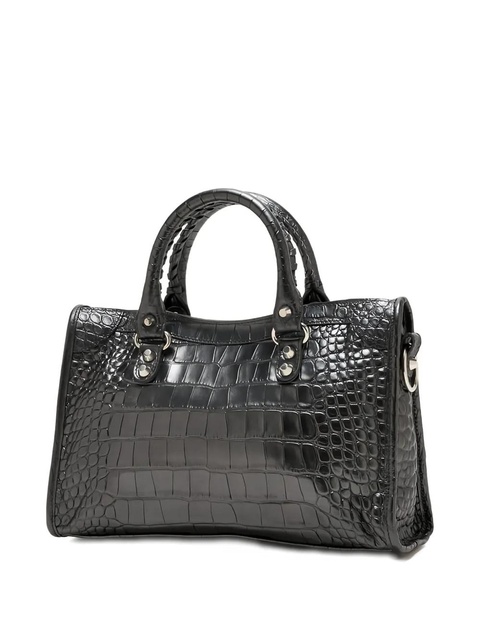 Balenciaga small Le City crocodile-effect zip-fastening tote bag - Black - zdjęcie produktu nr 2