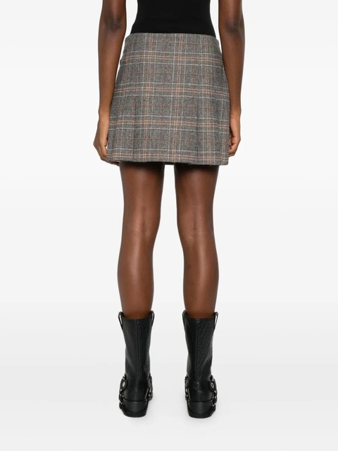 PINKO pleated check skirt - Grey - zdjęcie produktu nr 2