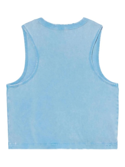 Off-White Switch Off cotton sleeveless tank top - Blue - zdjęcie produktu nr 2