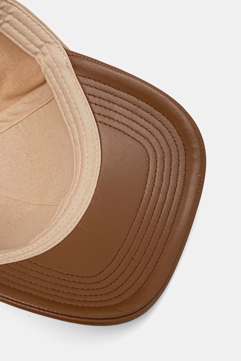 MACKAGE czapka z daszkiem bawełniana kolor beżowy gładka ANDERSON.NV - zdjęcie produktu nr 2
