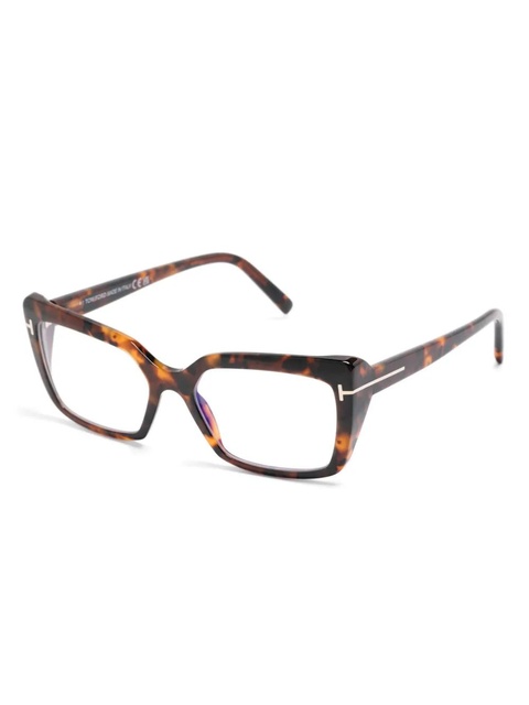TOM FORD Eyewear FT5991B rectangle-frame glasses - Brown - zdjęcie produktu nr 2