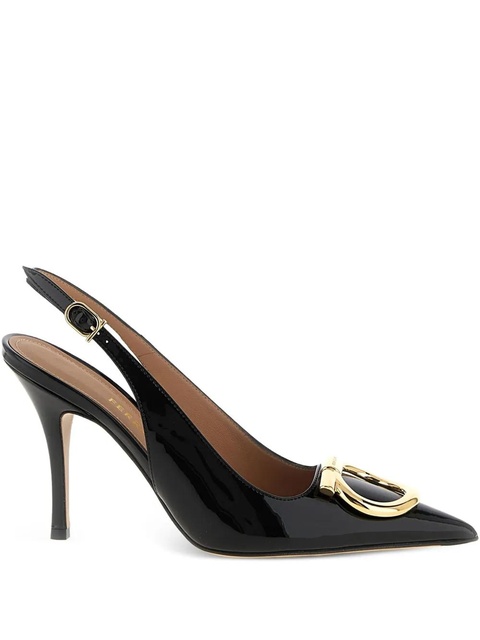 Ferragamo 90mm Gancini-details pumps - Black - zdjęcie produktu nr 1