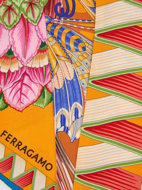 Ferragamo graphic-print silk bandeau - Orange - zdjęcie produktu nr 1