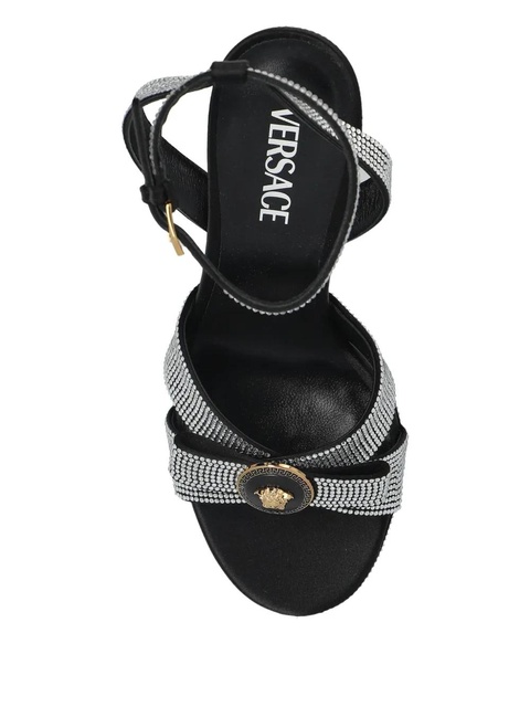 Versace 160mm crystal-embellished platform sandals - Black - zdjęcie produktu nr 2